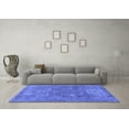 thumbnail image 3 of Ahgly Company Indoor Rectangle Abstract Blue Modern Area Rugs, 8' x 10', 3 of 4