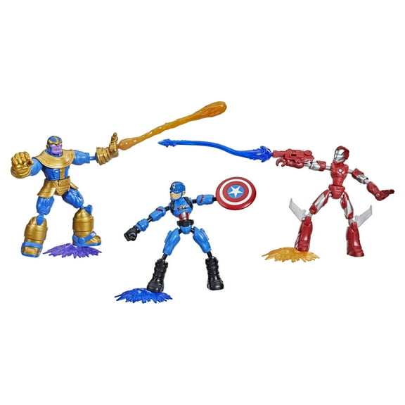 Marvel: Avengers Bend and Flex Iron Man, Captain America, and Thanos Kids Toy Action Figure for Boys and Girls Ages 4 5 6 7 8 and Up
