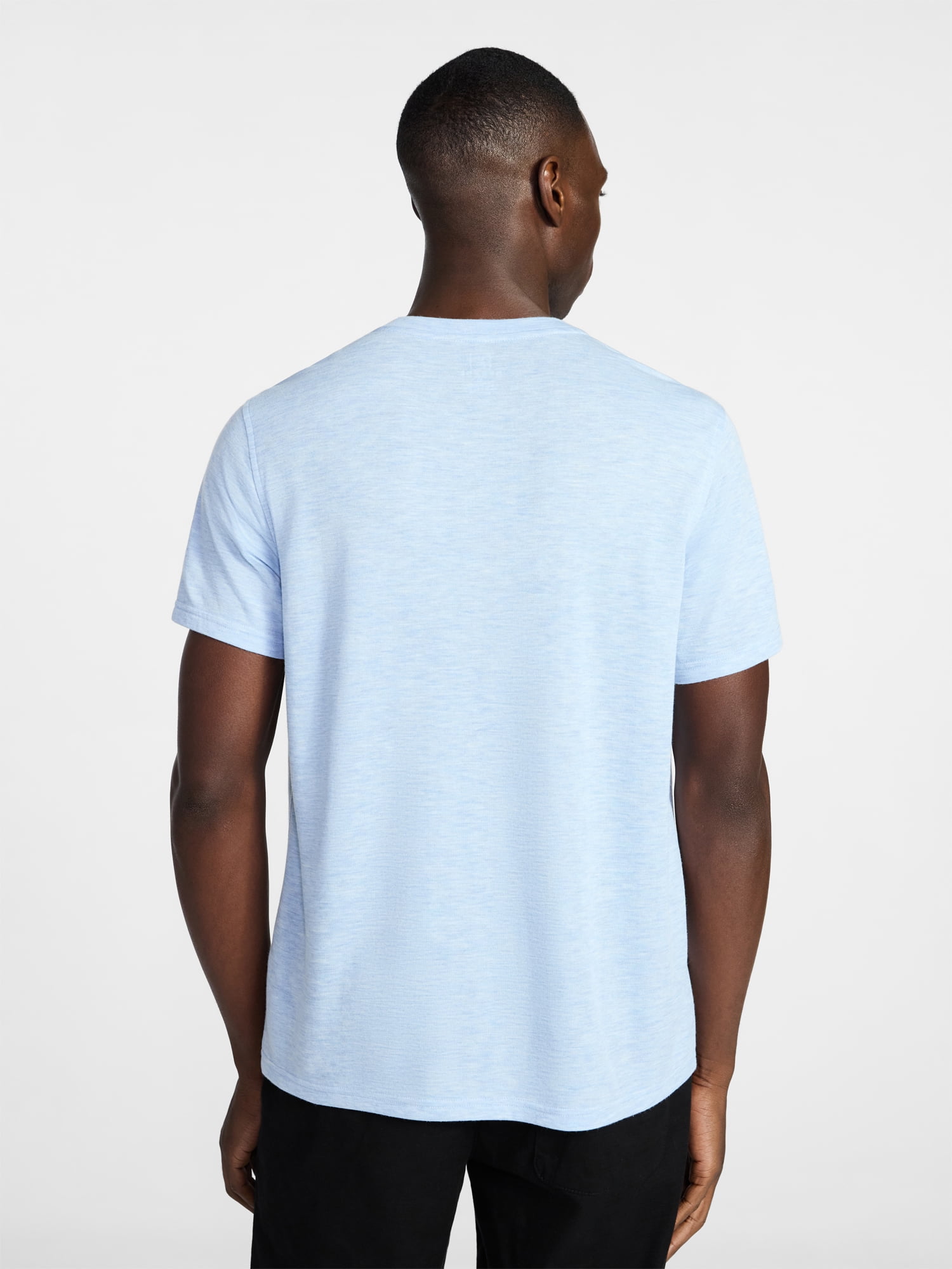 George Men's & Big Men's Relaxed Fit Knit Cloth Henley Shirt with Short Sleeves, Sizes XS-5XL