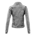 thumbnail image 3 of FashionMille Women Slim Fit Color Acid Washed Denim Jean Jacket, 3 of 5