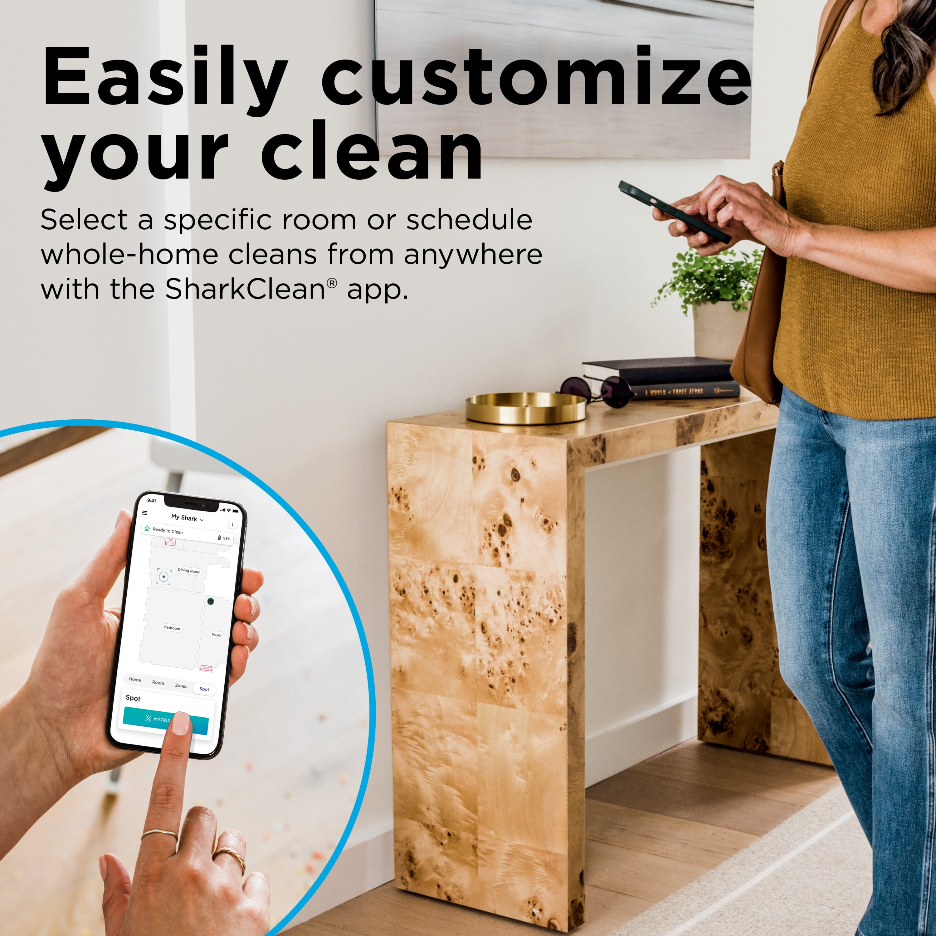 Shark Matrix Robot Vacuum with No Spots Missed on Carpets & Hard Floors, Precision Home Mapping, Wi-Fi