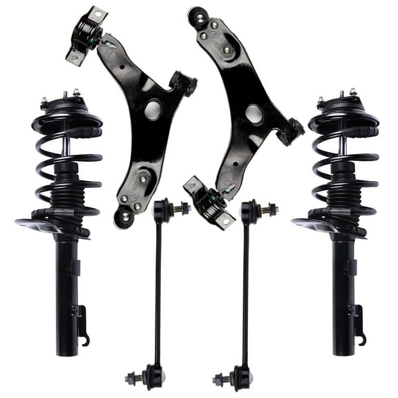 ECCPP 6PCS Complete Struts Assembly,Control Arm and Ball Joint Assembly,Stabilizer Bar Link Kit for Ford Focus 2006-2011,