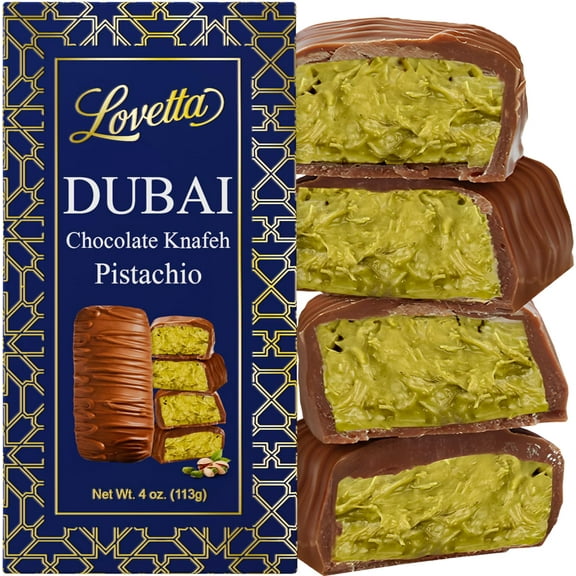 Lovetta Chocolate Original Dubai Chocolate Knafeh Pistachio 4 oz