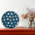 thumbnail image 6 of Dreamtimes Blue Snowflake Wall Clock, Silent Non Ticking Battery Operated Creative Decorative Round Clock for Kitchen, Living Room, Bathroom, Home School Office, 10 Inch, 6 of 7
