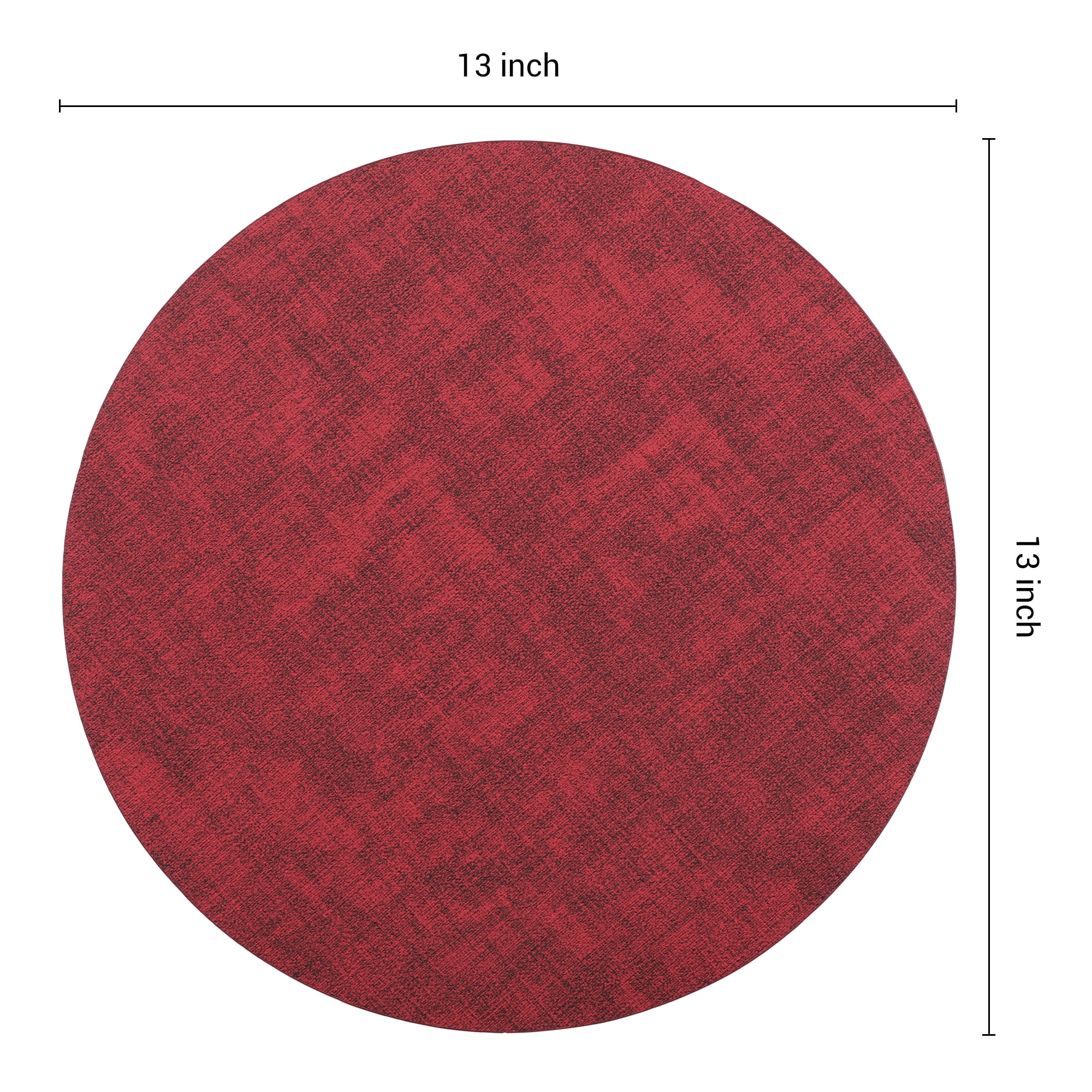 Unique Bargains Kitchen Placemats Washable Table Mat Wipeable Placemats Burgundy 13x13in