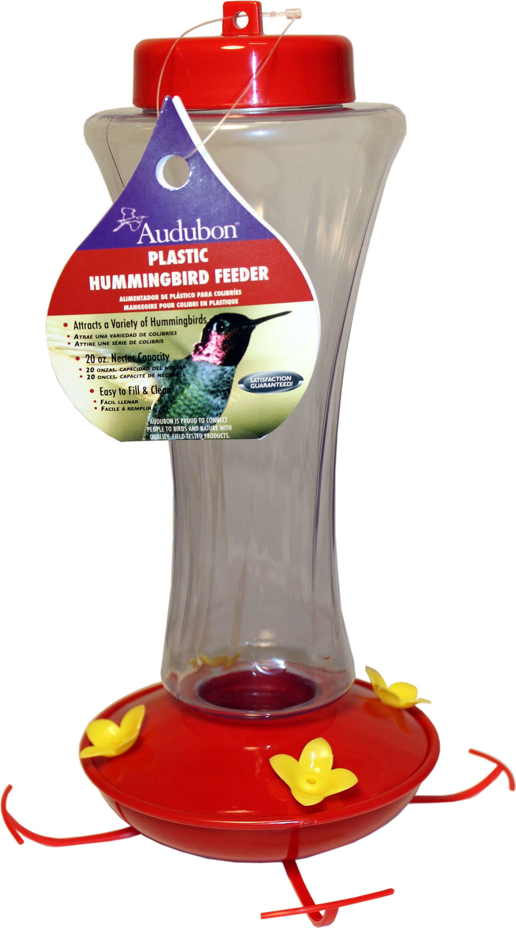 Plastic Flat Cap Hummingbird Feeder 20 Oz