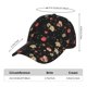 thumbnail image 2 of Fotbe Red White Flowers Gorro Clásico de Béisbol, Gorra Ajustable con Broche Snapback, Gorro de Exterior de Algodón Suave, 2 of 6