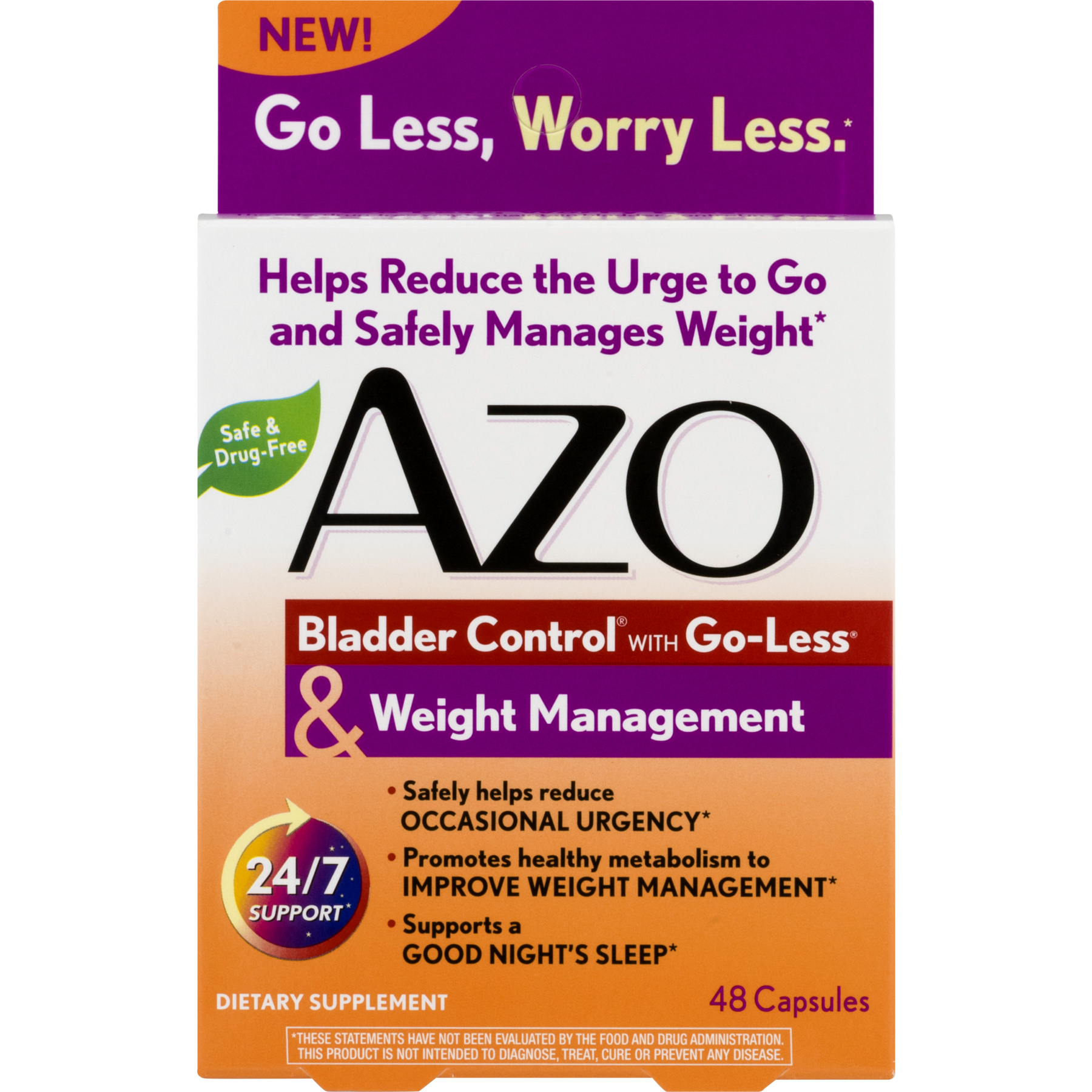AZO Bladder Control and Weight Management Dietary Supplement, 48 Capsules - image 5 of 8