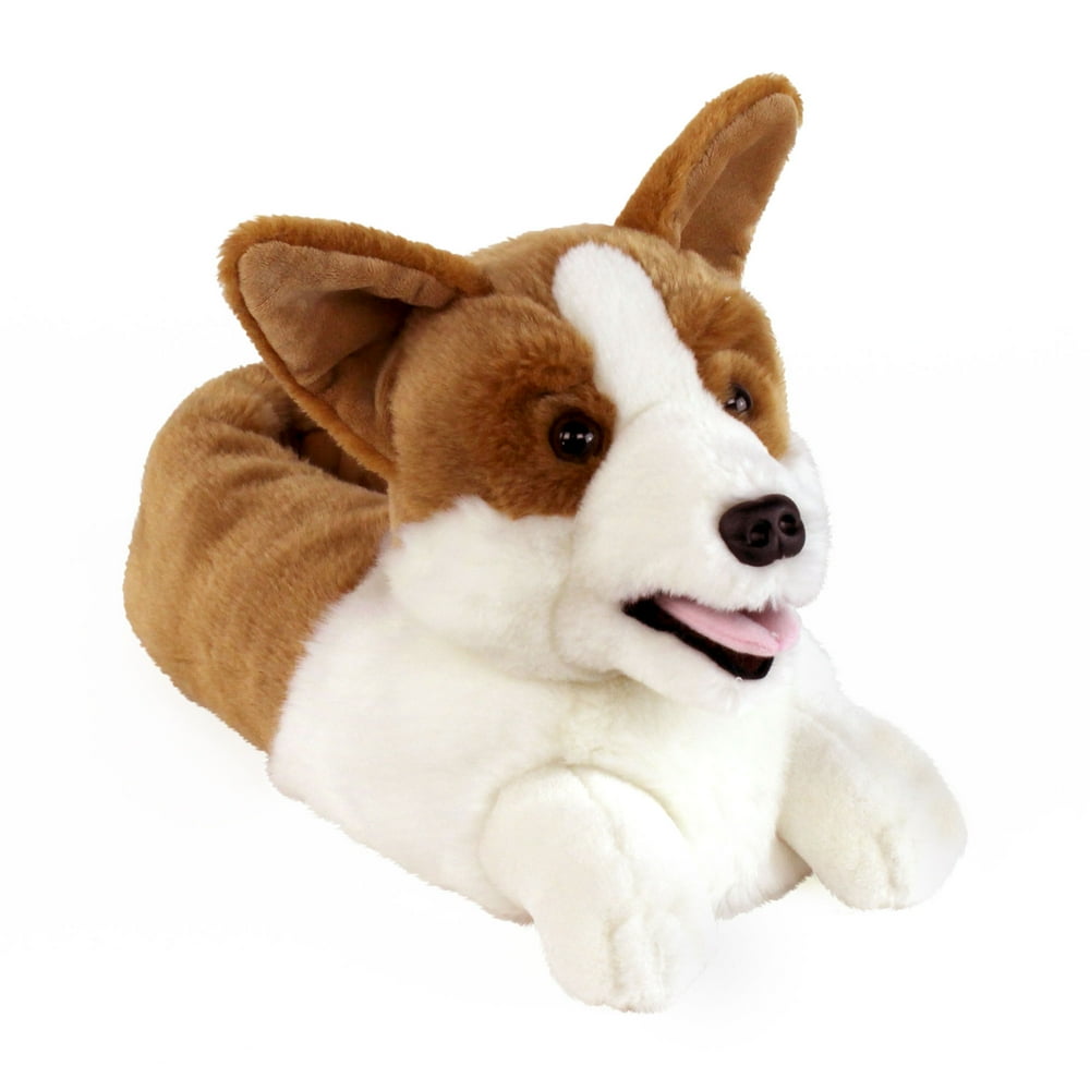 corgi plush slippers