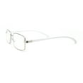 thumbnail image 3 of Classic Metal Rim and Arm Narrow Rectangle Reading Glasses Silver +1.0, 3 of 4