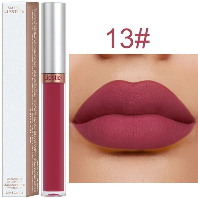 Fiudx Set de Brillo Labial Mate, Kit de Labiales de Larga Duración, Brillo Labial En Vaso Antiadherente, Acabado Aterciopelado, Fórmula Hidratante, Cuidado Labial Delicado, Esencial de Maquillaje Dia