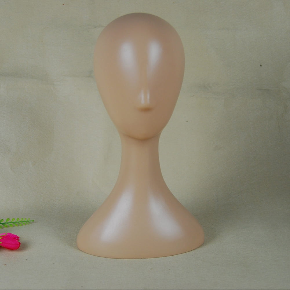 Manunclaims 16" PE Wig Head - Tall Female Mannequin Wig Stand and Holder for Style, Model And Display Hair, Hats and Hairpieces, Mask - for Home, Salon and Travel