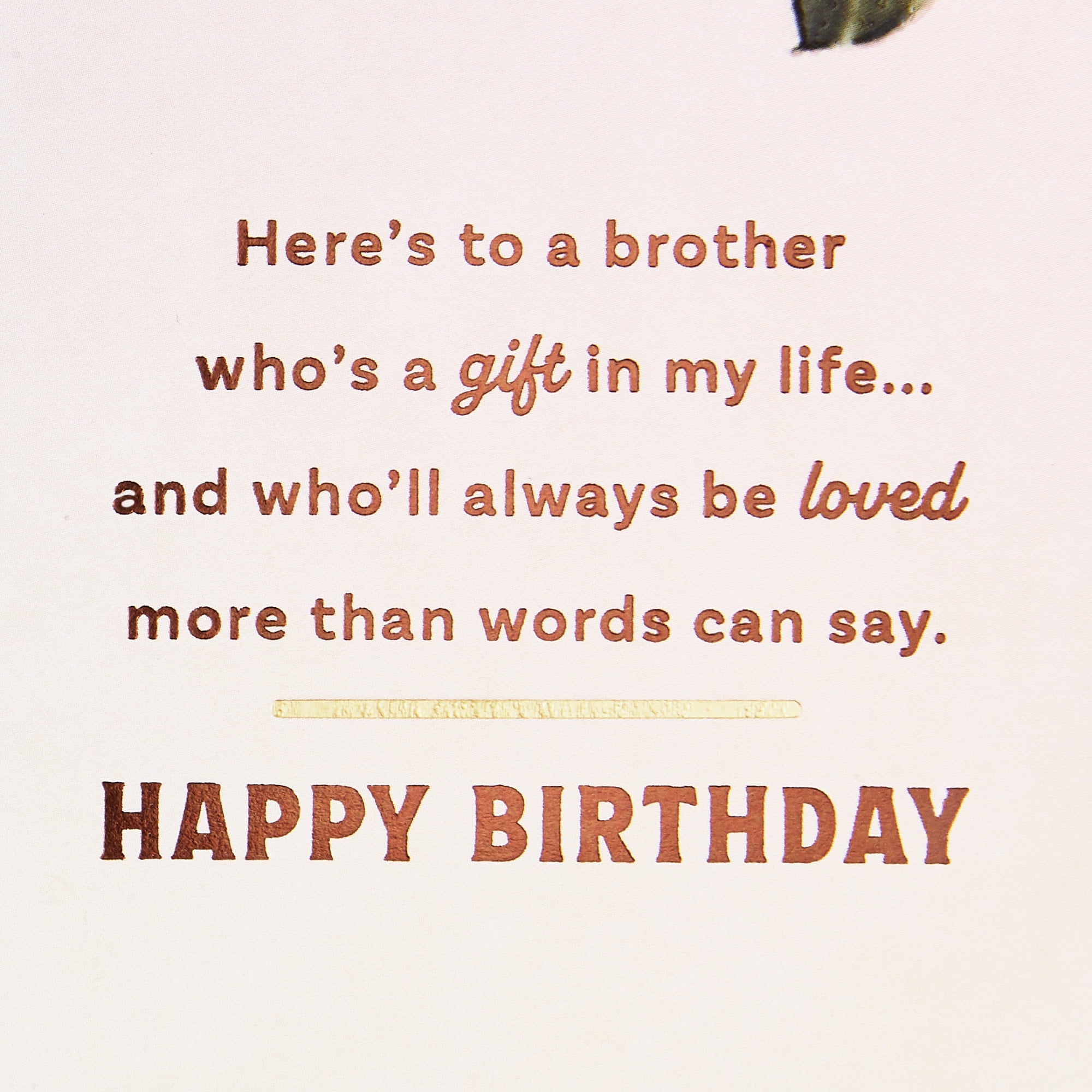 Hallmark Birthday Card (Here's to a Brother Who's Loved So Much)