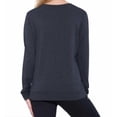 thumbnail image 7 of Matty M Women's Stretch Fabric Long Sleeve Tee S/Charcoal, 7 of 7