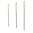 thumbnail image 2 of HONMEET 2Sets Stainless Steel Sewing Needles Large Hole Blunt Knitting Needles for Weaving, 2 of 8