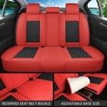 thumbnail image 6 of Car Seat Covers Full Set Fit for Toyota Sienna 2001-2026, Premium Faux Leather Waterproof Breathable Anti‑Slip Seat Protectors, Black&Red, 6 of 7