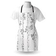 thumbnail image 3 of Birch Tree Apron Artistic White Branches with Leaves Autumn Nature Forest Inspired Image Print, Unisex Kitchen Bib Apron with Adjustable Neck for Cooking Baking Gardening, Grey White, by Ambesonne, 3 of 3
