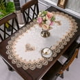thumbnail image 1 of Nappe Brodée Chemin de Table en Dentelle, Chemin de Table Ovale Centre de Table Napperon Napperon Table de Nuit Foulard de Commode, 1 of 2