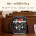 thumbnail image 7 of Xixirimido Bible Cover Case for Women Men Large Bible Cover with Handle Quilted Bible Carrying Case Bag Bible Study Supplies Accessories, Wolf Forest Red Moon Floral, 7 of 7