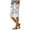 White, variant on Capri Pants for Women Casual Summer Dressy Pull On Stretch High Waisted Crop Work Leggings with Pockets White L