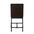thumbnail image 4 of Dark Brown Upholstered Industrial Counter Stool (2) - Style, Metal Pipeline Stools ( Of 2) Upholstery, 4 of 7