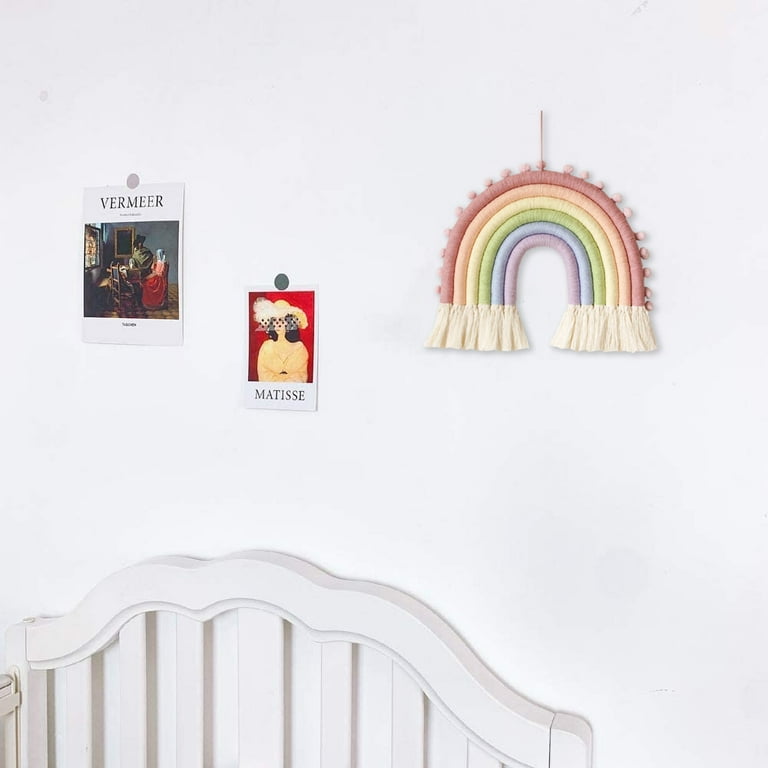  Boho Rainbow Wall Hanging, Macrame Rainbow Wall Hanging Boho  Rainbow Decor Rainbow Wall Decor for Baby Room Decor Baby Shower Nursery  Decor Home Decor : Home & Kitchen