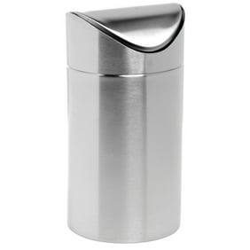 Estilo Mini Countertop Trash Can Brushed Stainless Steel Swing