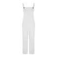 thumbnail image 5 of QIYAGBSA Corduroy Overalls for Women Wide Leg Adjustable Strap Sleeveless Jumpsuit with Pockets Soft Fall Winter (White, L), 5 of 9