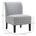 thumbnail image 3 of HOMCOM Chaise d'Appoint pour Salon avec Pieds en Bois Gris, 3 of 10