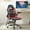 Red, variant on GIANNA Computer Gaming Chair, Ergonomic PU Leather Racing Chair with Flip-up Armrest, Black Red