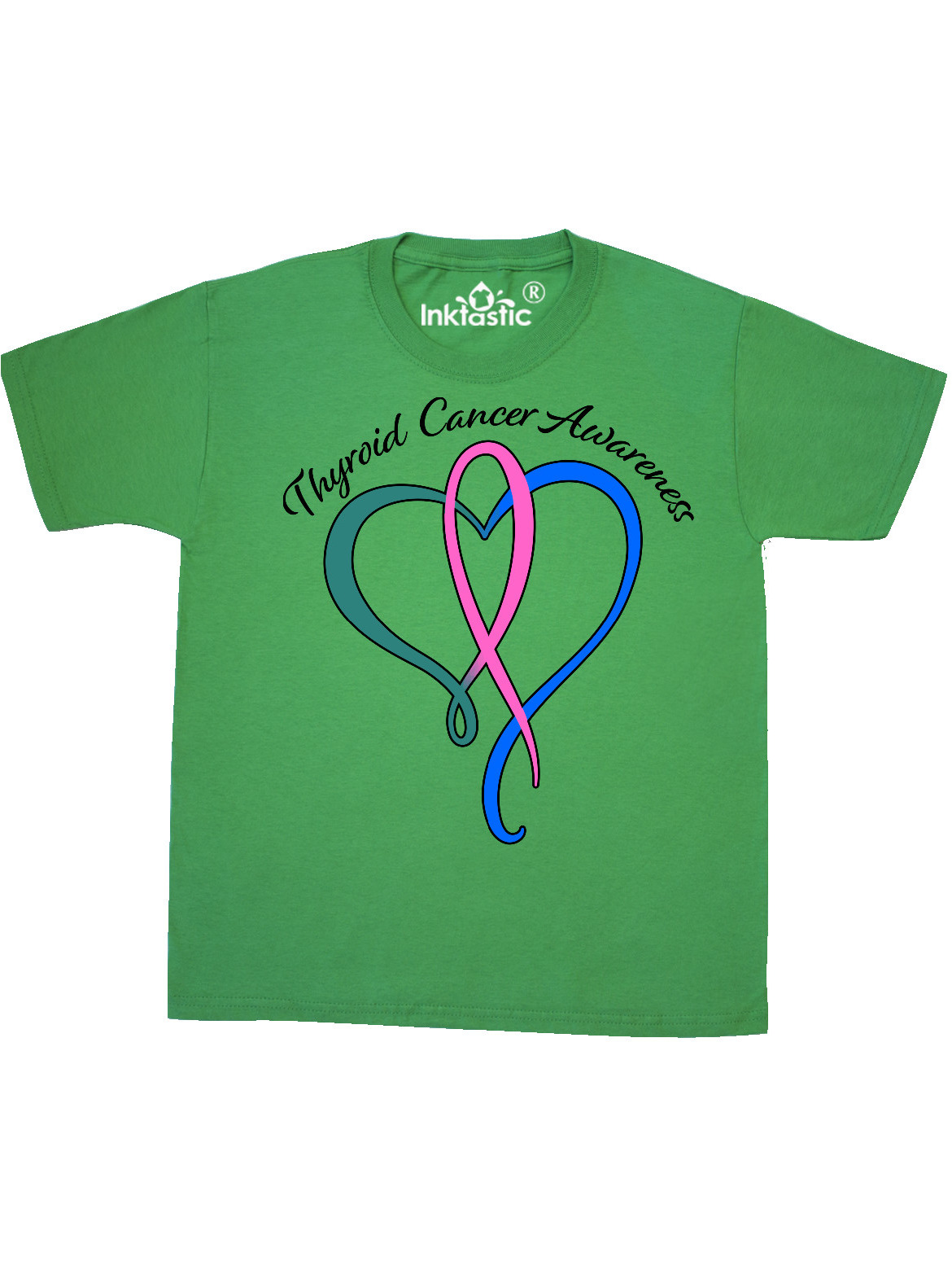 Thyroid Cancer Awareness with Pink Teal and Blue ribbon ...