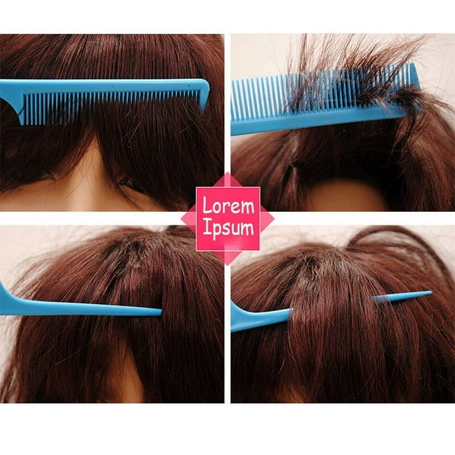 facefd 1 Set Hair Comb Beautiful Salon Brush Styling Non Resistance Combing Circular Tooth Wear-resistant Thin Hair Picks Unique Design Mixed Color 1pcs