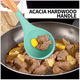 thumbnail image 4 of Juego de utensilios de cocina de silicona de 2 piezas, utensilios de cocina de madera fáciles de limpiar, utensilios de cocina antiadherentes, 4 of 5