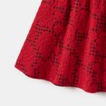 thumbnail image 5 of Conjuntos de blusas con bloques de colores y vestidos con estampado de rosas a juego para toda la familia en Navidad, 5 of 5