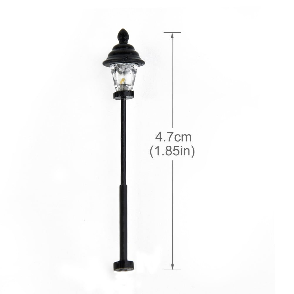 8 Lampadaires LED Échelle HO Pour Modélisme - Accessoires Train Et Paysage Miniature