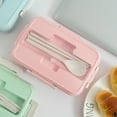 thumbnail image 5 of Bouanq Bento Lunch Box Bento Box for Adult Thermal Insulation Leak Proof Bento Boxes Stainless Steel Liner Lunch Containers, Lunch Box with Tableware Set for Picnic Office, 5 of 5