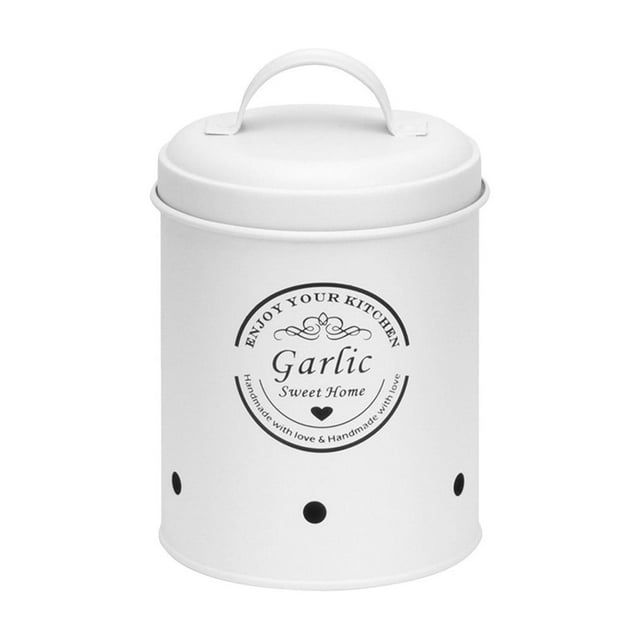 WRKEKC Clearance Metal Storage Buckets for Kitchen, Fruit Vegetables with Lid, Heavy Duty Iron Container for Potato Onion Garlic, Portable Handles, 3 Sizes
