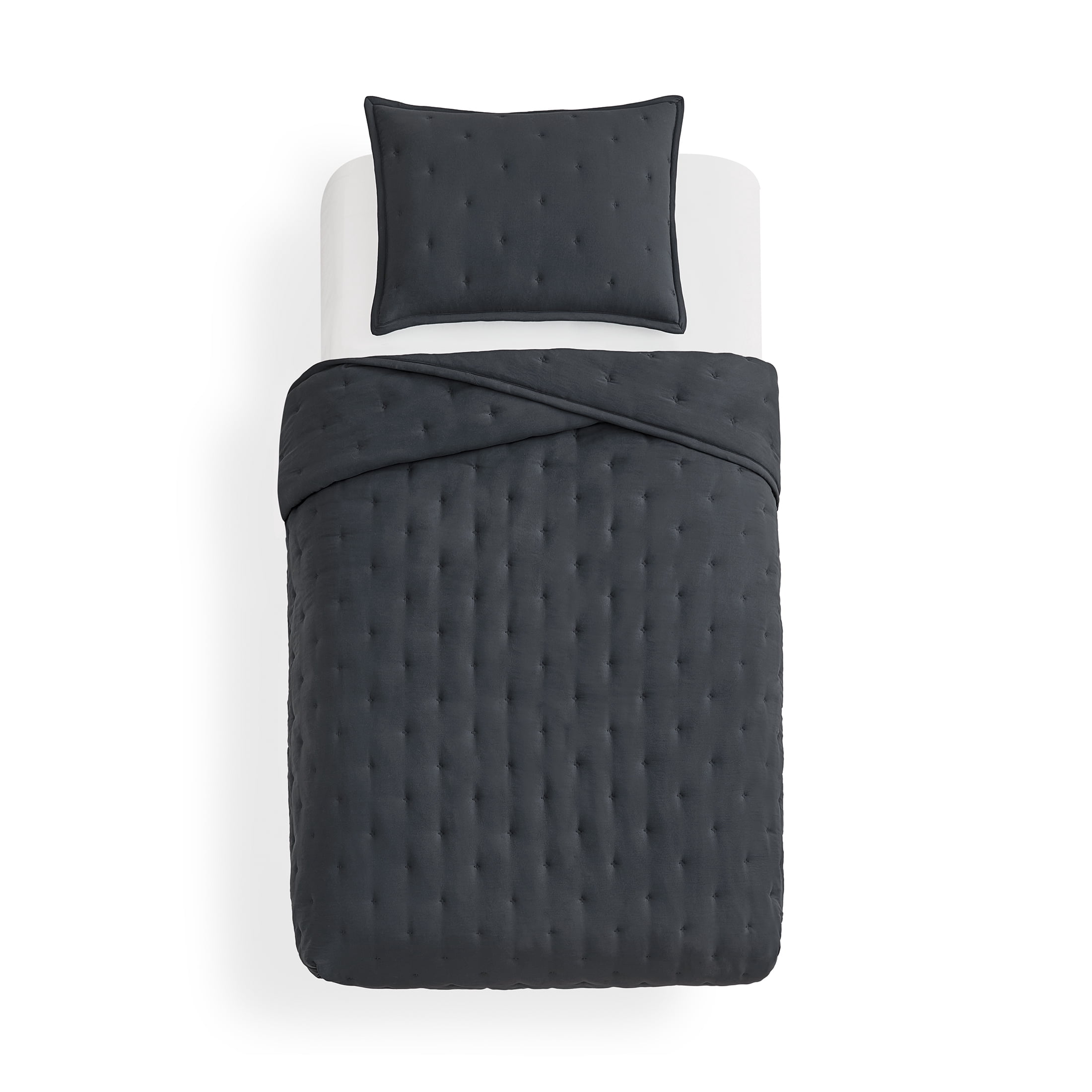 Mainstays Twin/Twin XL Comforter Set, All-Season, 2-Piece, Grey