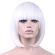thumbnail image 1 of Bopocoko Pelucas blancas para mujer Peluca corta de pelo Bob blanco de 12 pulgadas con flequillo Peluca suave sintética natural Pelucas de colores lindos para fiesta diaria Halloween BU027WH, 1 of 1