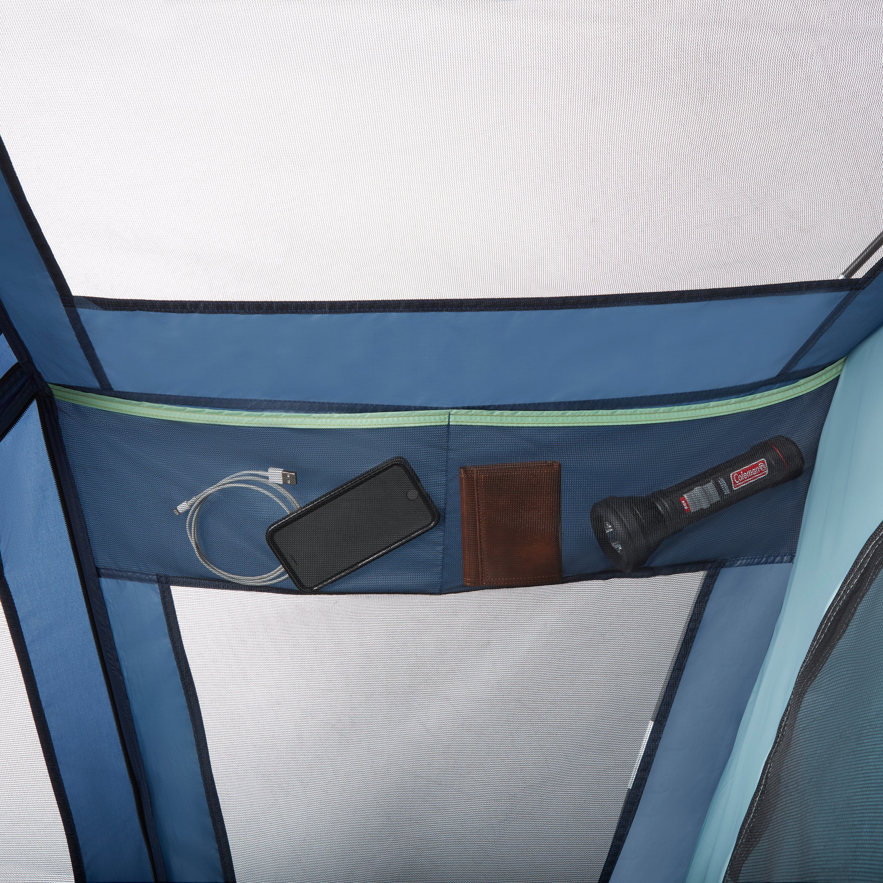 Coleman Skydome 8-Person Camping Tent With Screen Room, Blue Nights