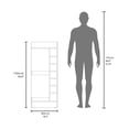 thumbnail image 5 of Wooden Cabinets, White Corner Bar Cabinet with Wine Rack and Open Shelf, White Living Room Cabinets,Particle Board Cabinets With Doors, Furniture Primary Living Space Cabinets, 5 of 6
