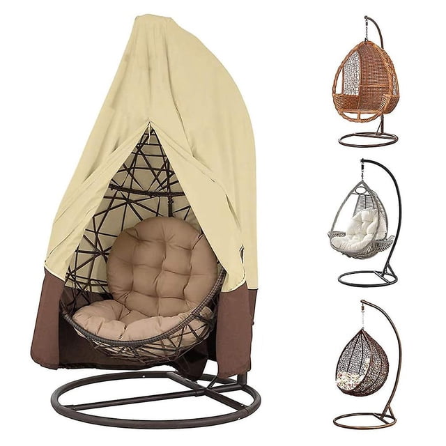 Funda para silla de huevo colgante, duradera, ligera, impermeable, funda para silla de columpio con cremallera, se adapta a la mayoría de los protectores contra el polvo para sillas de huevo de c