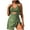 Green, variant on Busydd Women Swimsuits V Neck Halter Tummy Control Bathing Suits High Waist Pleated One-Piece Swimwear Solid Color Padded Slit Swimdress