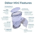 Dekor Mini HandsFree Diaper Pail White