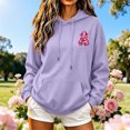 thumbnail image 6 of JOANKDMI Women's Boxing Gloves Pink Ribbon Hoodies Breast Cancer Awareness Graphic Pullover Sweatshirt Long Sleeve Pocket Drawstring Activewear Fight Like a Girl, 6 of 6