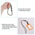 thumbnail image 4 of Badge Lanyard with Sling Clip, Adjustable Necklace Wrist Cord Strap Metal Clasp for Keys Whistle, Olive 4 Pack, 4 of 5