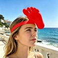 thumbnail image 4 of Printed Foot Shaped Sun Visor Hat Funny Barefoot Headband Protection Hat For Summer Party, 4 of 5