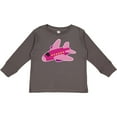 thumbnail image 3 of Inktastic Girls Pink Airplane Pilot Girls Long Sleeve Toddler T-Shirt, 3 of 5