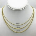 thumbnail image 4 of 14K Yellow Gold Solid Wheat 2mm Chain, FREE Microfiber Cloth, Round Braided Spiga Link Mens Womens Necklace, Giorgio Bergamo 18, 4 of 7
