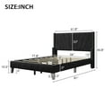 thumbnail image 5 of uhomepro Full Bed Frame, Modern Upholstered Platform Bed with Height Adjustable Headboard, Heavy Duty Full Bed Frame Bedroom Furniture with Wood Slat Support, No Box Spring Required, Q19235, 5 of 8